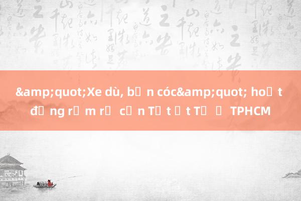 &quot;Xe dù， bến cóc&quot; hoạt động rầm rộ cận Tết Ất Tỵ ở TPHCM