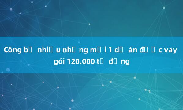 Công bố nhiều nhưng mới 1 dự án được vay gói 120.000 tỷ đồng