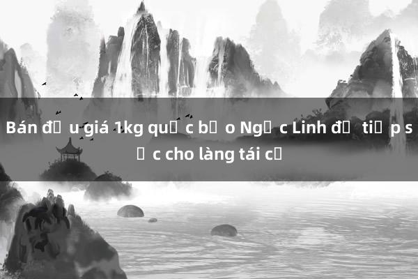 Bán đấu giá 1kg quốc bảo Ngọc Linh để tiếp sức cho làng tái cư