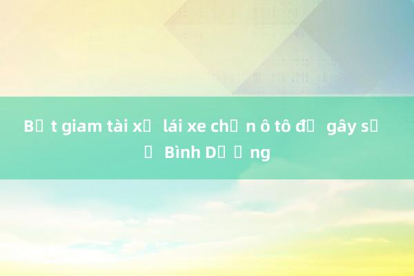 Bắt giam tài xế lái xe chặn ô tô để gây sự ở Bình Dương