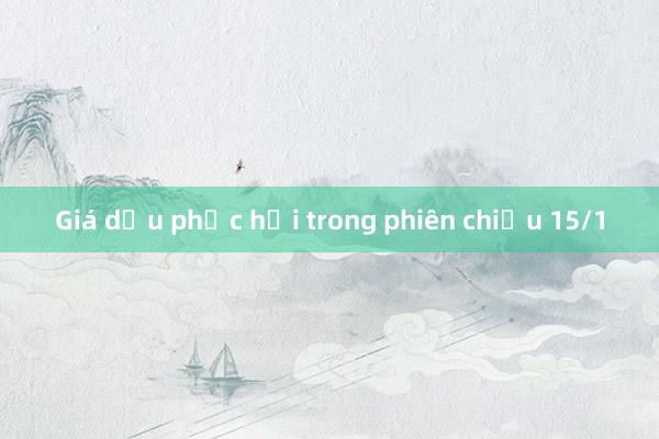 Giá dầu phục hồi trong phiên chiều 15/1