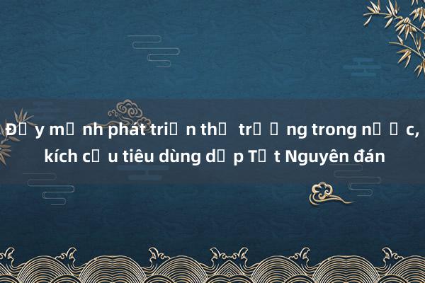 Đẩy mạnh phát triển thị trường trong nước， kích cầu tiêu dùng dịp Tết Nguyên đán