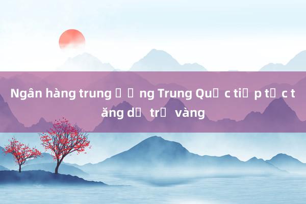 Ngân hàng trung ương Trung Quốc tiếp tục tăng dự trữ vàng