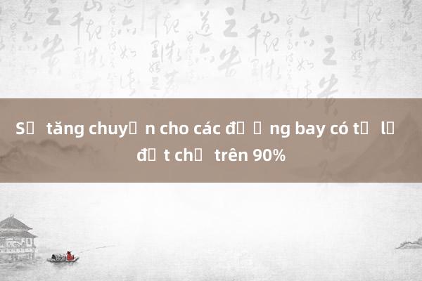 Sẽ tăng chuyến cho các đường bay có tỉ lệ đặt chỗ trên 90%